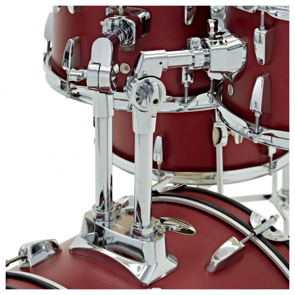Pearl Roadshow 5pc Compact Drum Kit w/Sabian Cymbals, Matte Red